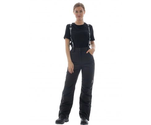 Зимний женский полукомбинезон Brodeks KW405 черный (XS)