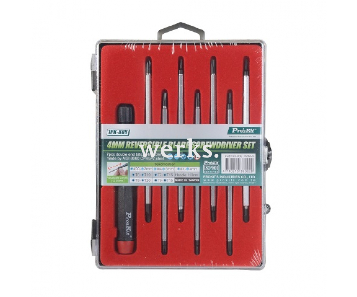 Отвертка с двухсторонними битами ProsKit 1PK-806