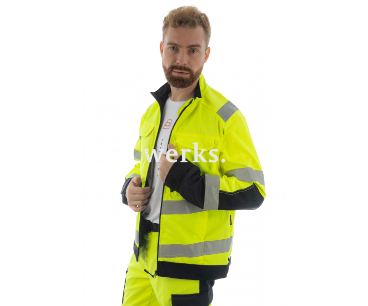 Сигнальная куртка Brodeks KS218 желтый/черный (XXXL)