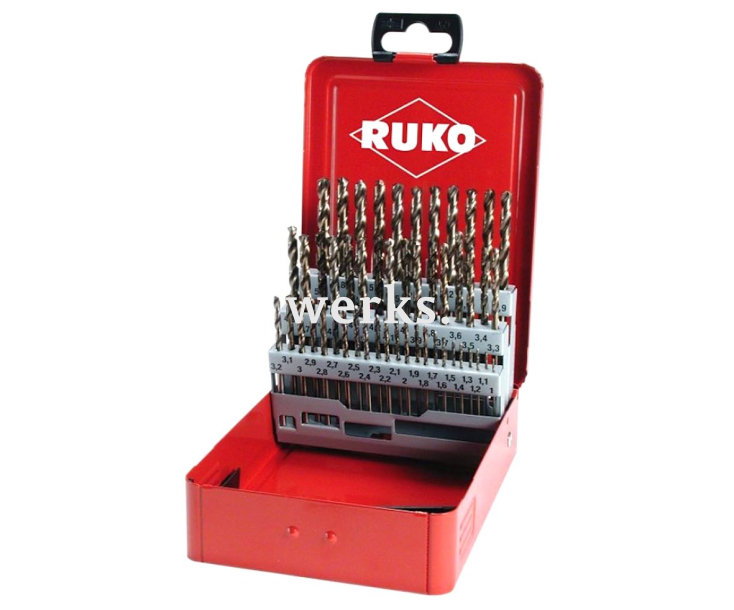 Набор сверл по металлу Ruko HSS-Co 1,0 - 5,9 х 0,1 мм 215217 50 шт.