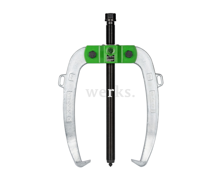 Удобный промышленный съемник с двумя захватами 375 x 275 мм с передающими усилие и самоцентрирующимися лапками. KUKKO 44-8