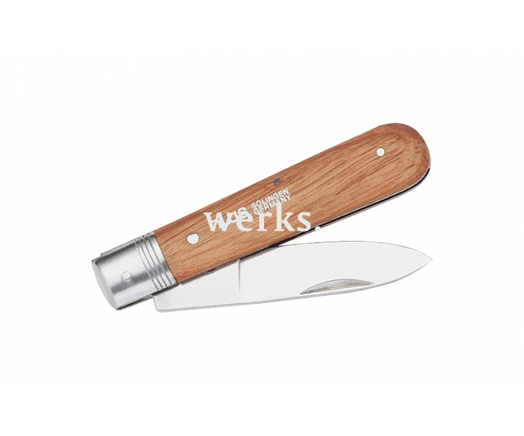 Нож кабельный складной с деревянной ручкой и круглым скребком 200 мм NWS 963-1-85