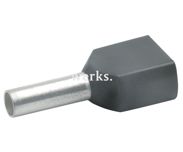 Наконечник втулочный черный двойной изолированный 2х1,5 мм² Klauke KLK87212 100 шт.