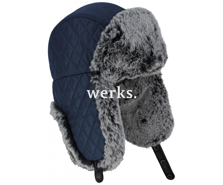 Шапка-ушанка Brodeks Extreme KM109 синий/серый (60)