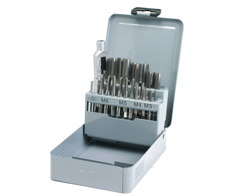 22-пр. Набор ручных метчиков M3-M12 HSSG с воротком Nr.1.1/2 Werks W.16614020