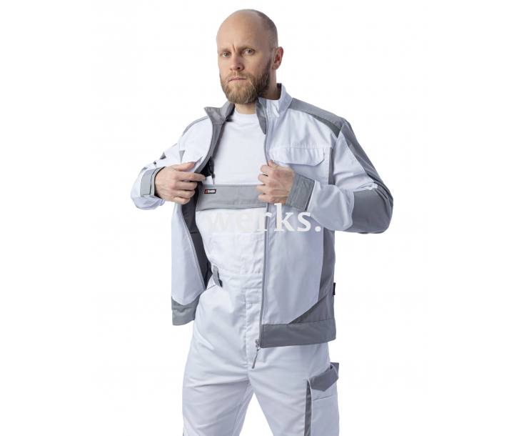 Полукомбинезон Brodeks KS402 белый/серый (XXL)