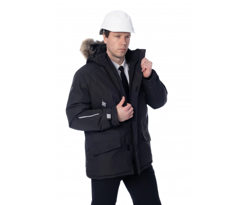 Зимняя куртка-парка Brodeks KW 204 черный с опушкой (XL)