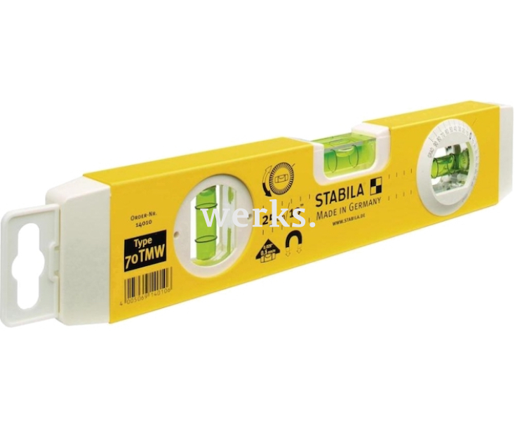 Уровень строительный магнитный тип 70TМW Stabila 14010 25 см с угломером