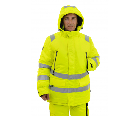 Зимняя сигнальная куртка-парка Brodeks KW 220 желтый (4XL)