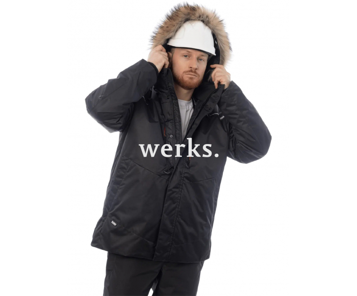 Зимняя рабочая куртка Brodeks KW 231 черный с опушкой (XL)