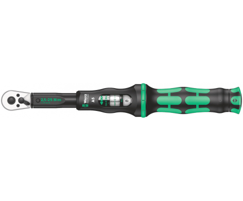 Динамометрический ключ Wera Click-Torque A 5 2,5-25 Nm с трещоткой с реверсом WE-075604
