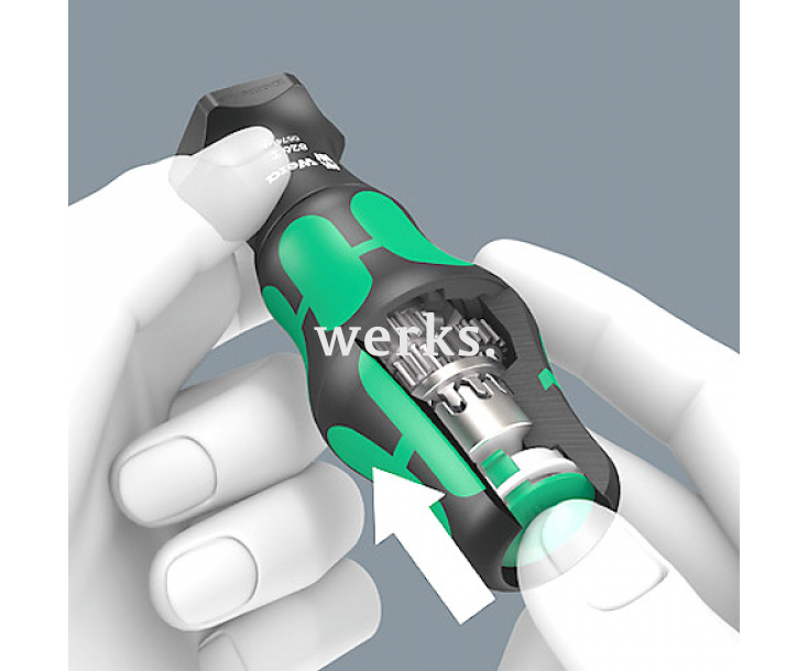 826 T Ручка-держатель насадок Kraftform Turbo с быстрозажимным патроном Rapidaptor Wera WE-057480