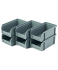 Пластиковый ящик Стелла-техник V-1-К6-серый , комплект 6 штук