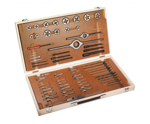 Набор метчиков и плашек MF4-MF14 HSS 76пр Bucovice Tools 340141