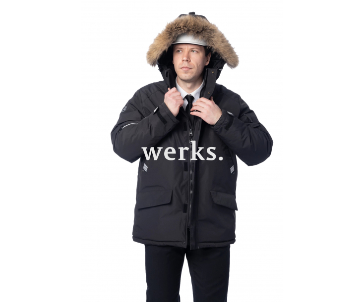 Зимняя куртка-парка Brodeks KW 204 черный с опушкой (S)