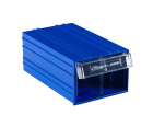 Пластиковый короб Стелла-техник С-2-синий-прозрачный , 140х250х100мм