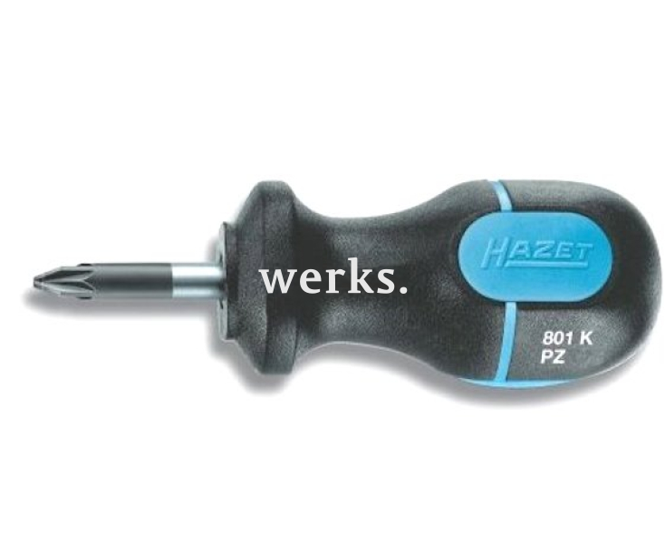 Отвертка крестовая короткая Pozidriv PZ1х25 ULTRA Hazet 801K-PZ1