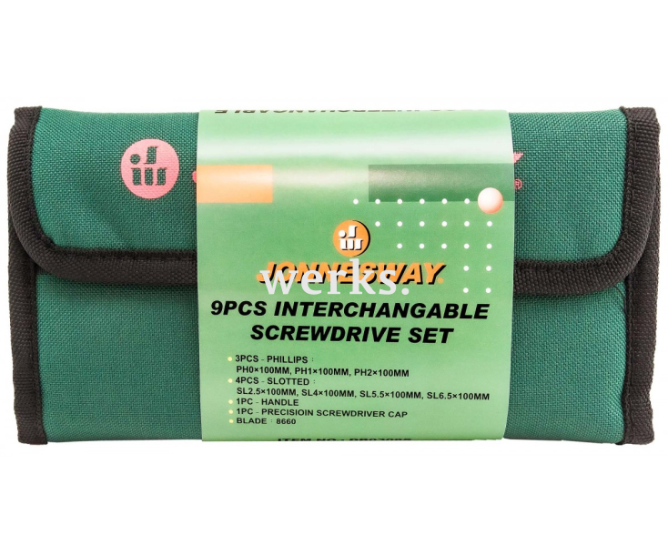 Отвертка со сменными жалами, 9 предметов Jonnesway DB0309S