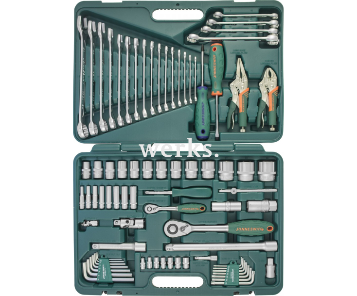 Набор инструмента универсальный 1/4" 1/2"DR 78 предметов Jonnesway S04H52478S