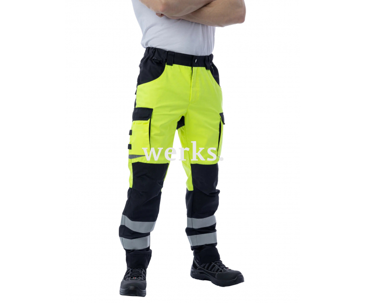 Сигнальные брюки Brodeks KS309 желтый/черный (50)