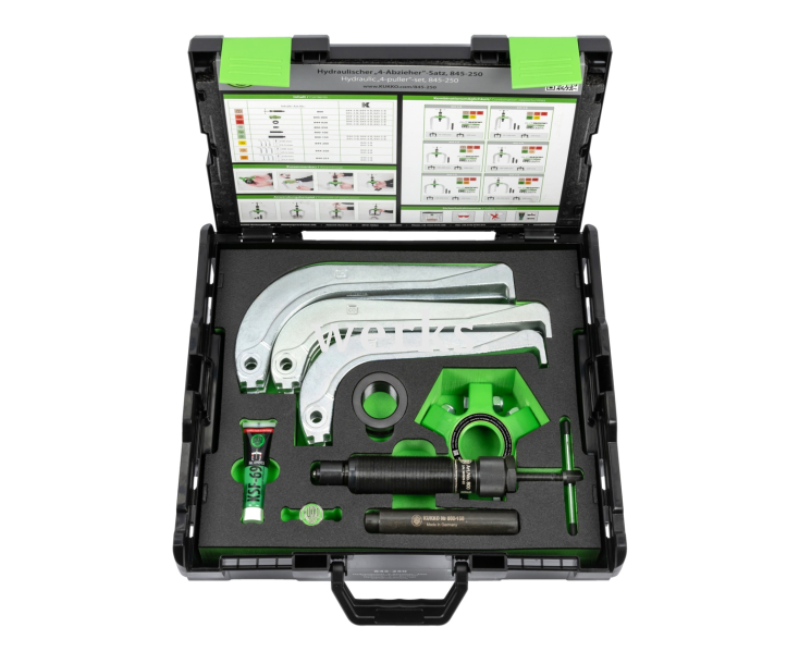 Гидравлический съёмник с самоцентрирующимися захватами, набор