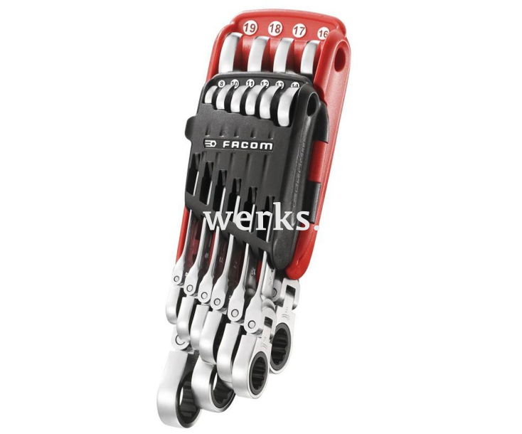 Набор комбинированных гаечных ключей Facom 467F.JP10 10 предметов