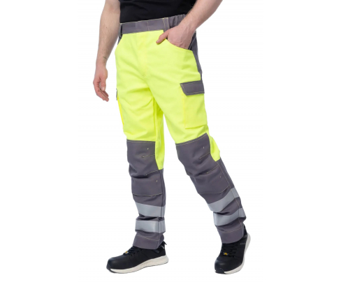 Мультизащитные брюки Brodeks MS38-61 желтый/серый (52)