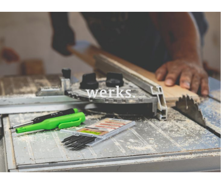 Набор для разметки с карандашом Pica-Dry и графитовыми грифелями Pica 30405 (3030+4050)