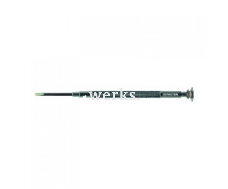 Отвертка прецизионная шлицевая часовая 2,0 х 21 мм цельнометаллическая Bernstein BS-4-373