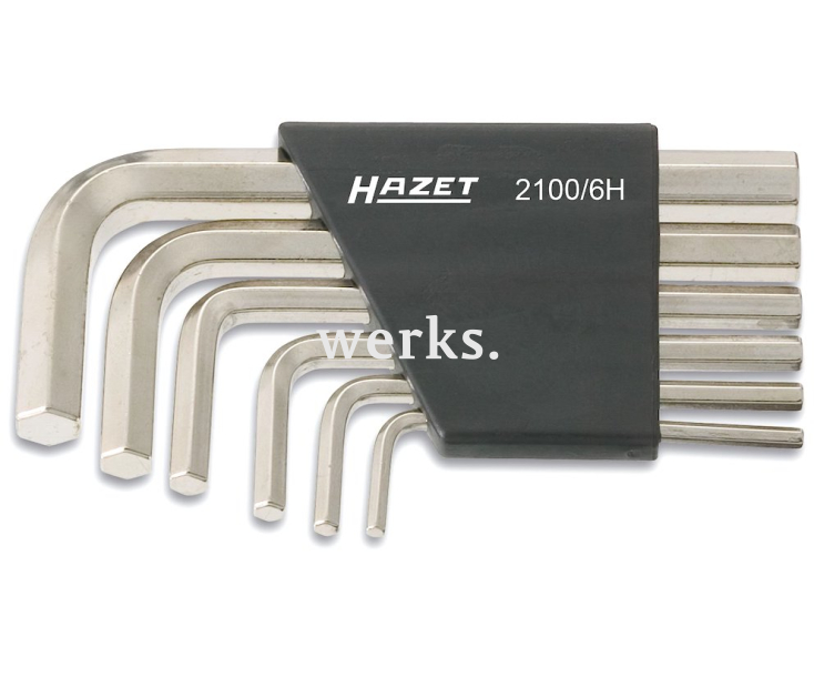 Набор штифтовых ключей HEX Hazet 2100/6H 6 предметов