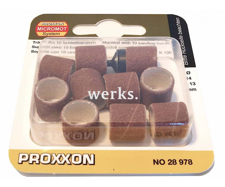 Цилиндры шлифовальные Ø 14 мм К120 с держателем Proxxon 28978 10 шт.