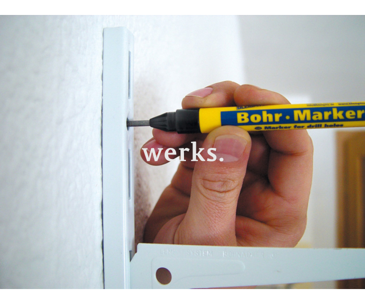 Маркер строительный Bleispitz 0587 черный для глубоких отверстий