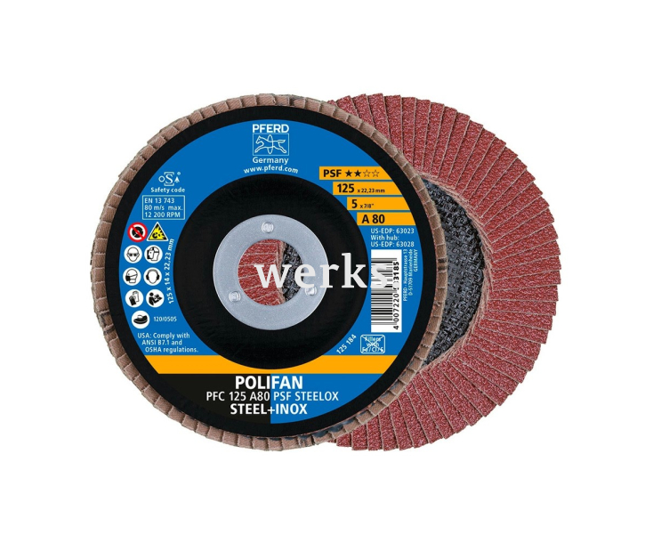 Круг шлифовальный Pferd PFC 125 A 80 PSF STEELOX