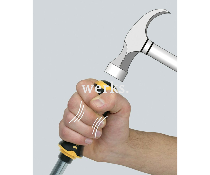 Отвертка крестовая Phillips Felo Ergonic серия 452 PH1x80 45210240 с шестигранным жалом под ключ