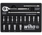 Набор торцевых головок с трещоткой 1/4" Wiha 44683 17 предметов