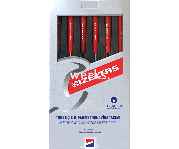 Набор прецизионных отверток TORX Izeltas 4530001006 6 предметов