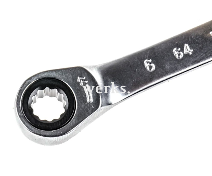 Ключ гаечный двусторонний накидной с трещоткой 6х7 мм Facom 64.6X7