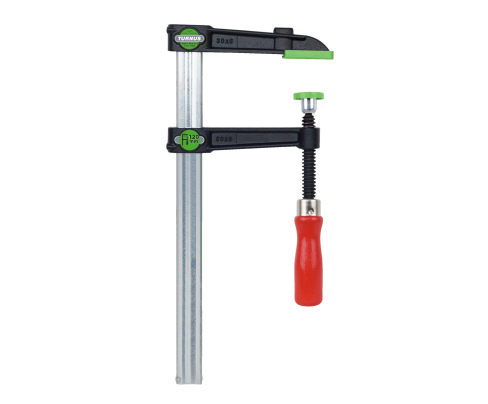 Струбцинка VIRIDIS из ковкого чугуна, с деревянной рукояткой KUKKO 493-0400-120