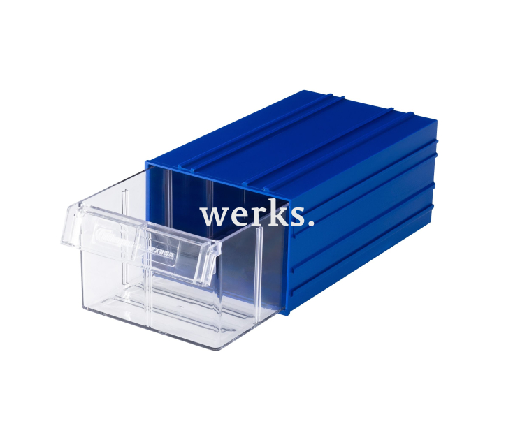Пластиковый короб Стелла-техник C-2-К20-синий-прозрачный , 140х250х100мм, комплект 20 штук
