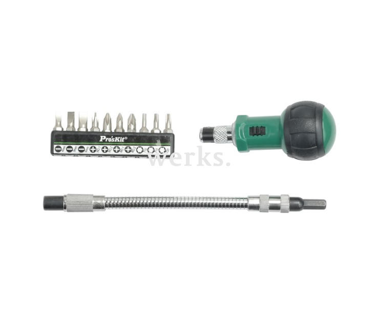 Отвертка-трещотка с гибким стержнем ProsKit 1PK-201