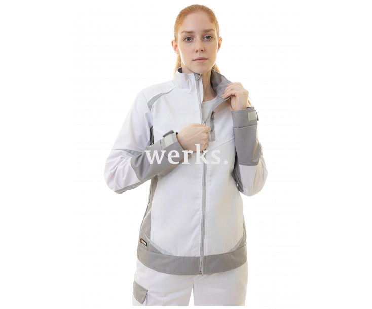 Женская рабочая куртка Brodeks KS228 белый/серый (XXL)
