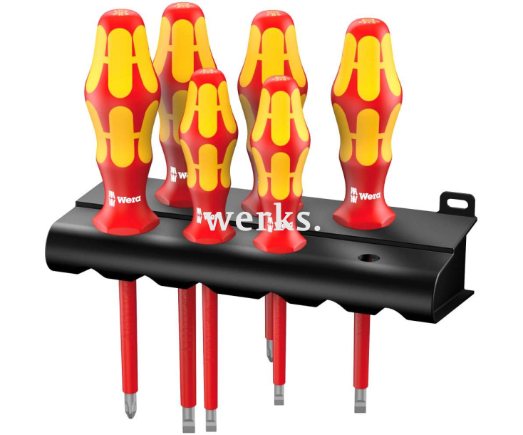 Набор отверток SL PH VDE + подставка Wera Kraftform 160 i/6 Rack WE-006145