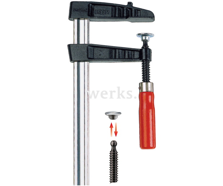 Струбцина TGK Bessey из ковкого чугуна с деревянной ручкой BE-TGK50