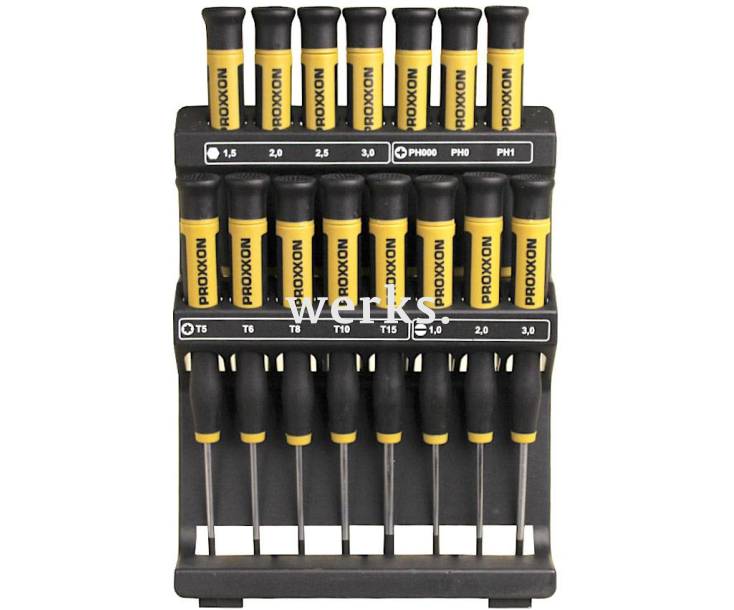 Набор микроотверток SL PH TX HEX Proxxon 15 шт. 28148