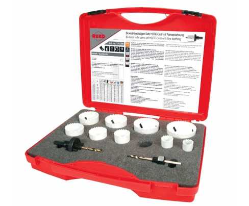 Набор коронок RK2 Ruko HSS-Co 8 19 - 64 мм для сантехинсталляции 11 предметов 126306