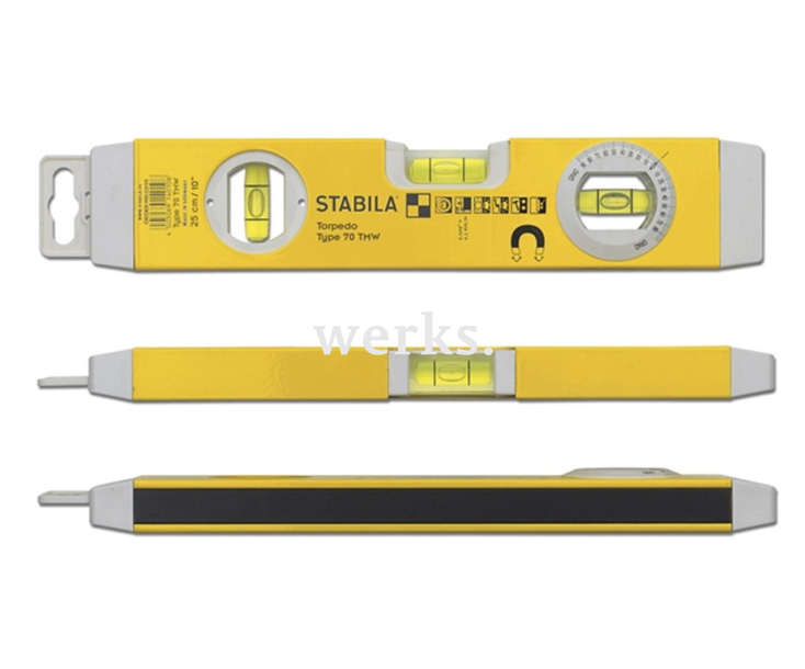 Уровень строительный магнитный тип 70TМW Stabila 14010 25 см с угломером