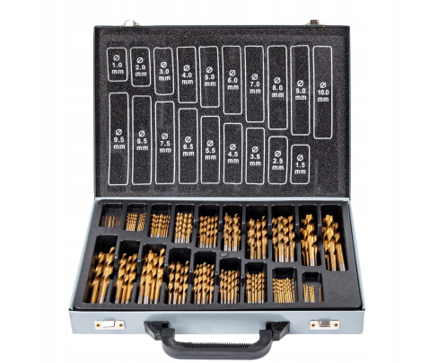 Набор свёрл DIN 338 HSS-G TiN 1,0-10,0 мм 170 шт GSR 08344600