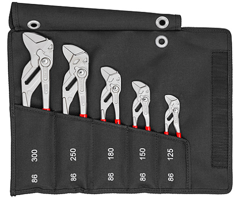 Набор переставных клещей-гаечных ключей Knipex KN-001955S4, 5 предметов