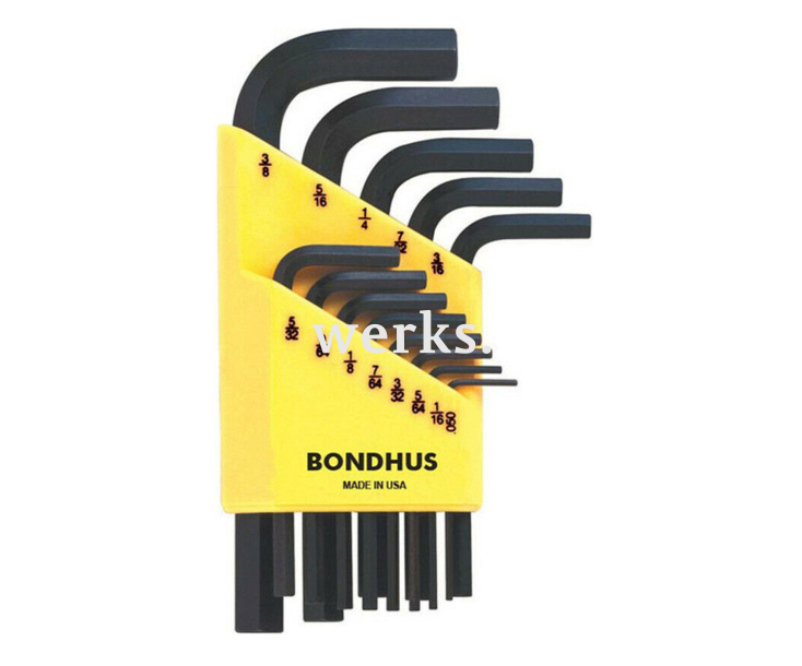 Набор штифтовых ключей HEX Bondhus 12237 дюймовых коротких 13 предметов