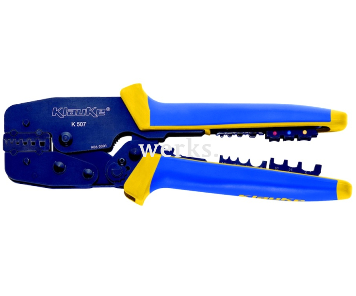 Пресс-клещи с тремя парами матриц  для втулочных наконечников 0,5–10 мм² Klauke KLKK507